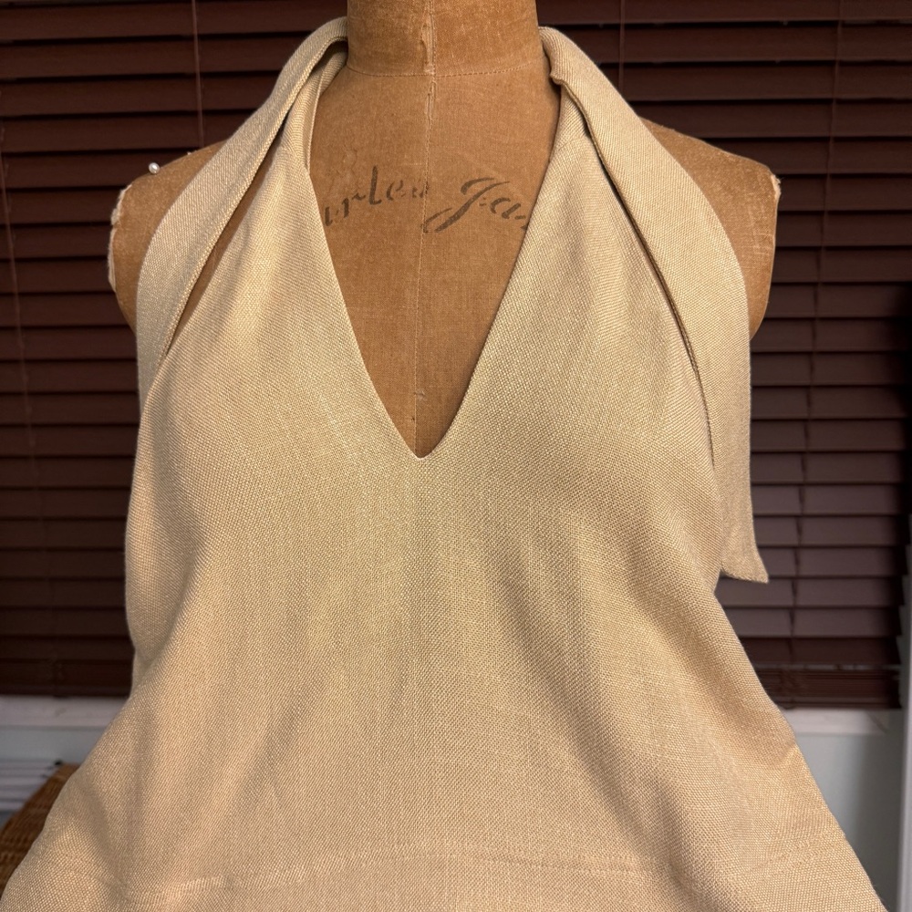 Sezane Cream Halter Top
